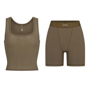 READY 2 Ship 🍀SKIMS Army Soft Lounge Tank And Boxer Set 1